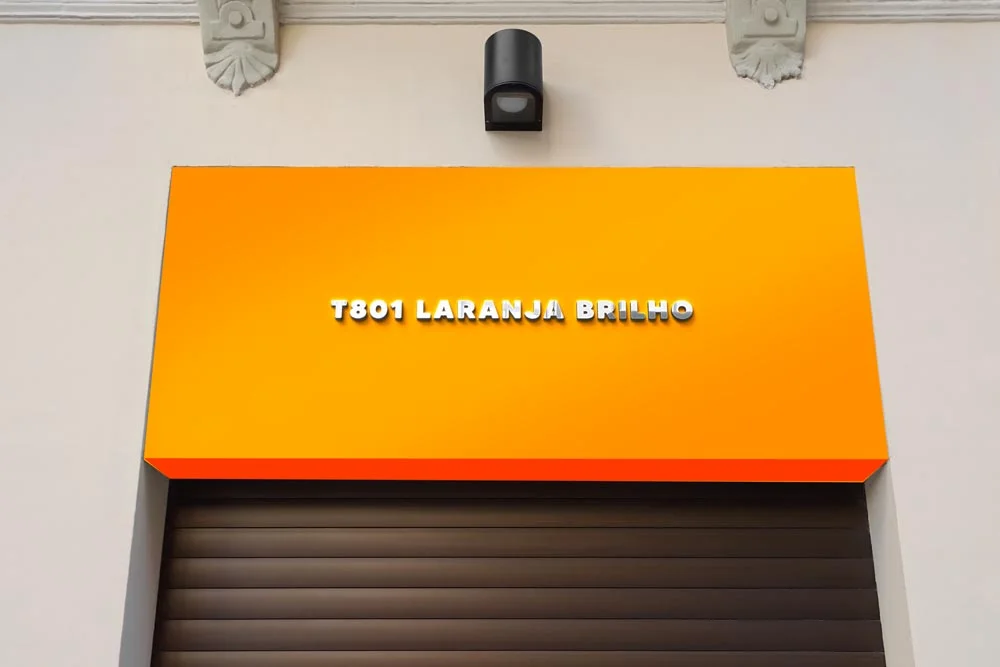 Chapa de Acm Unibond T801 Laranja Brilho 3mm 1.50m X 5.00m