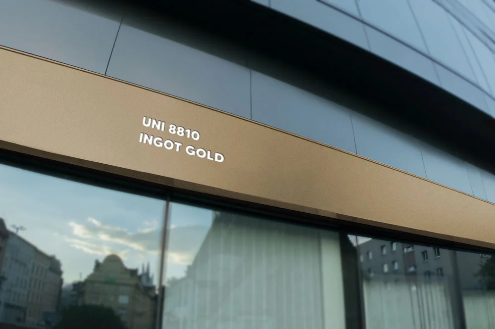 Chapa de Acm Unibond 8810 Ouro 3mm 1.22m X 5.00m